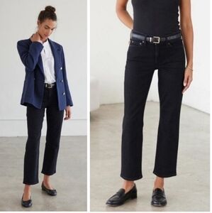AYR The Frenchie Black Straight Leg Jeans Minimalist Sz 26